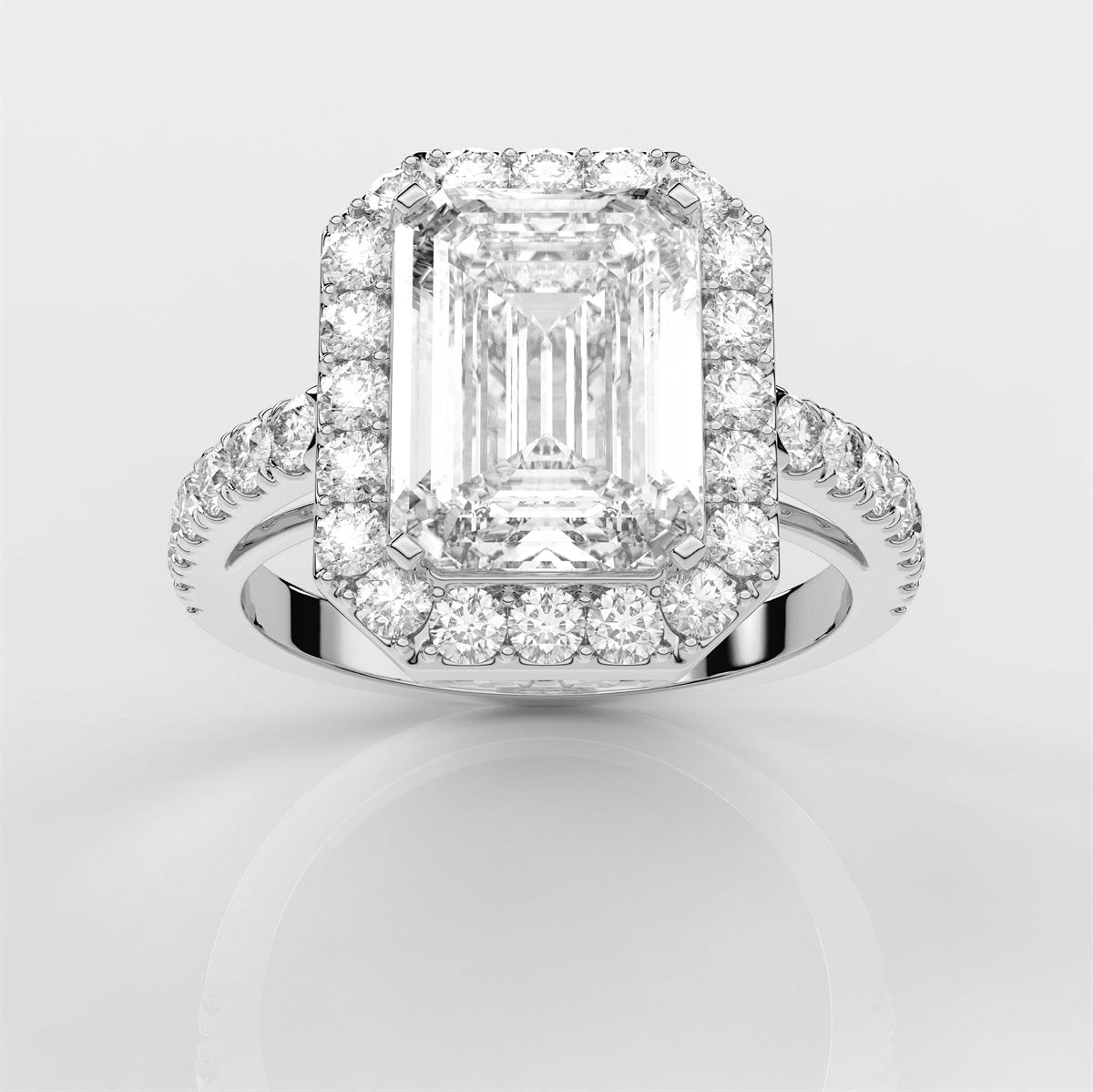 An Enchanting Encircled Engagement Ring with IGI Certified Lab Grown Diamond