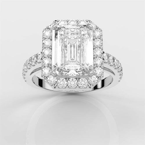 An Enchanting Encircled Engagement Ring with IGI Certified Lab Grown Diamond