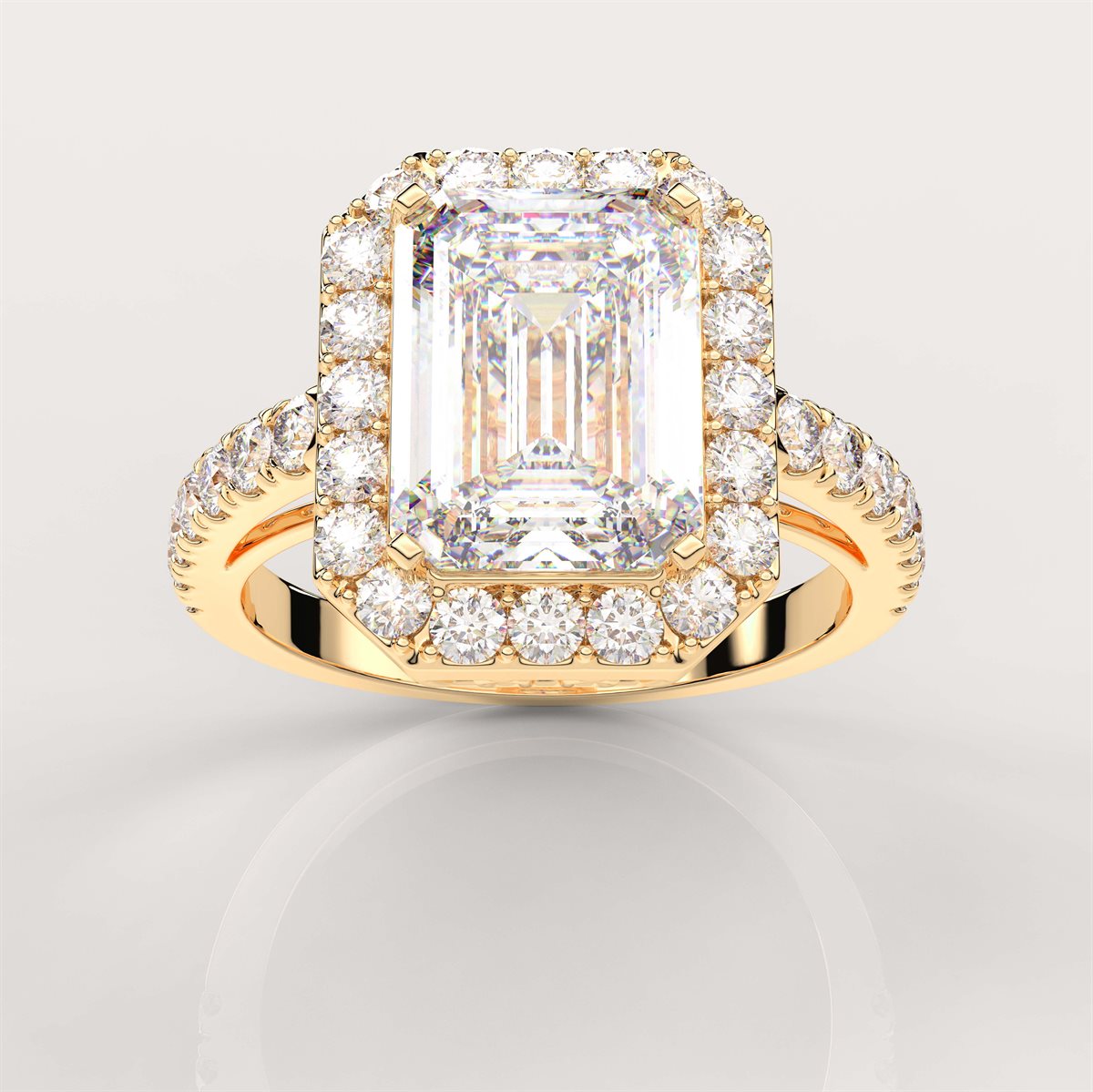An Enchanting Encircled Engagement Ring with IGI Certified Lab Grown Diamond