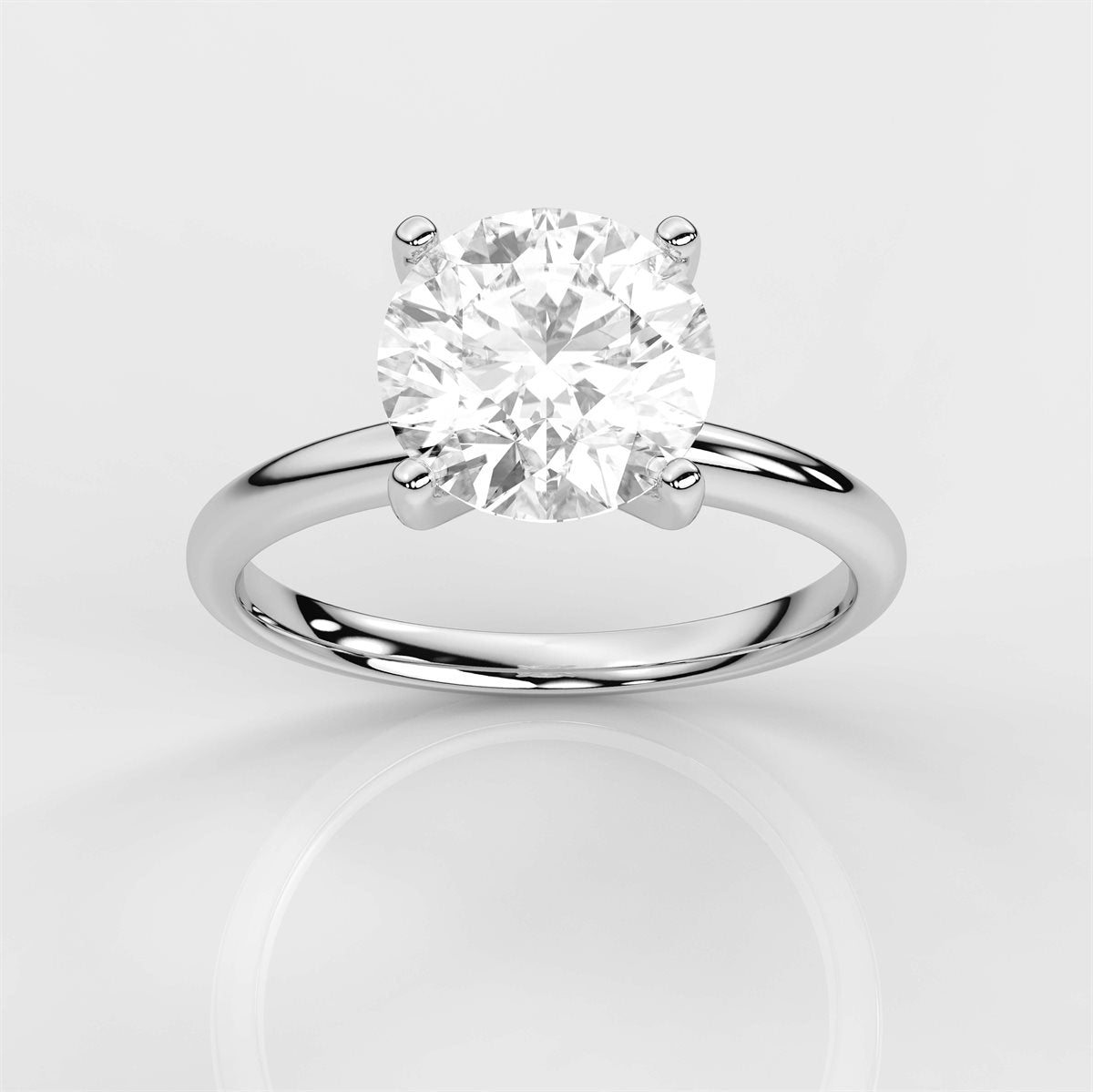 The Tapered Shank Solitaire Engagement Ring with IGI Certified Lab Grown Diamond
