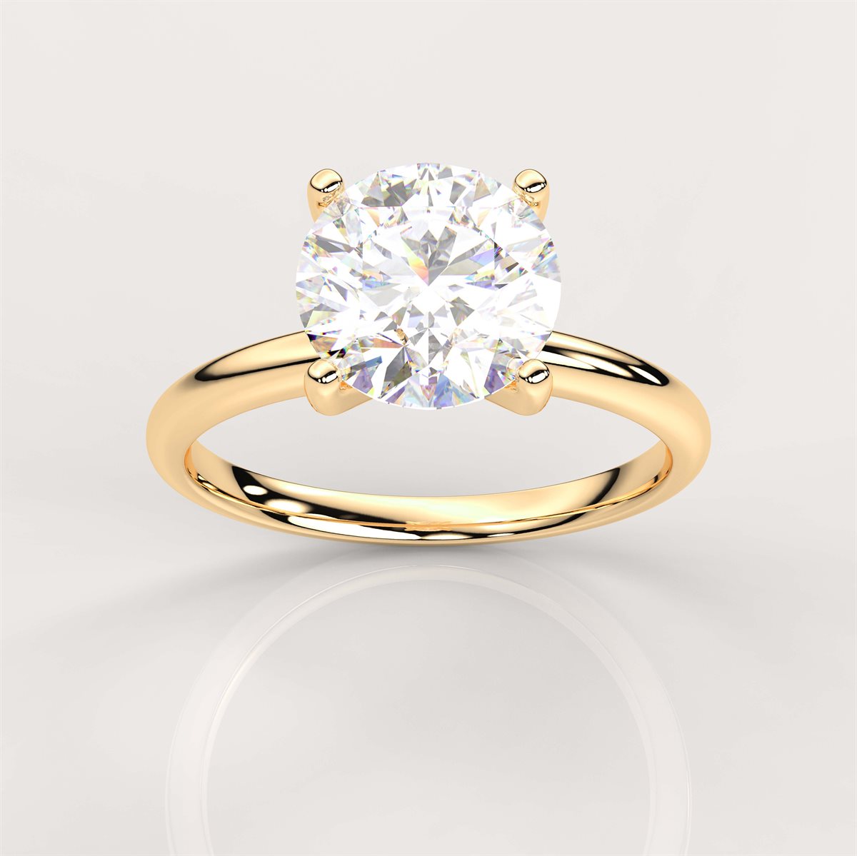 The Tapered Shank Solitaire Engagement Ring with IGI Certified Lab Grown Diamond