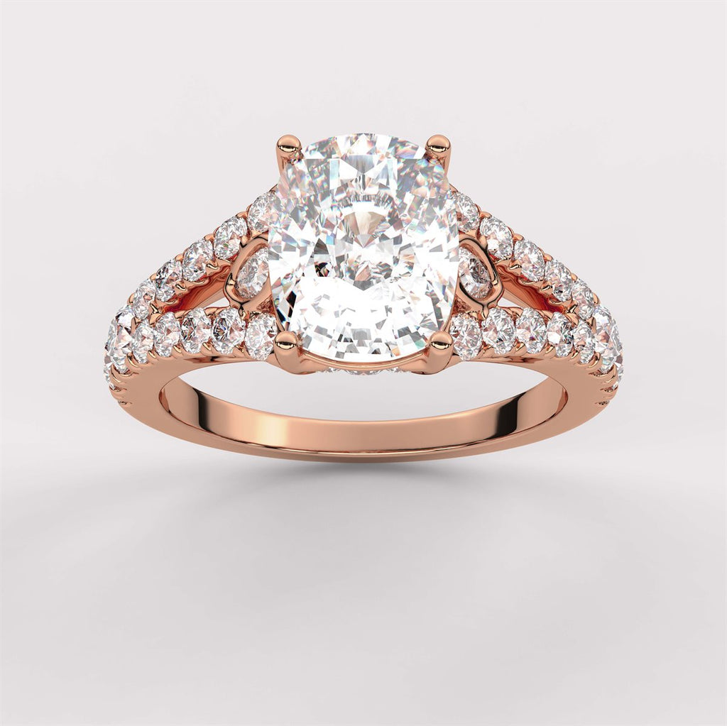 Split Shank Diamond Side Stone Engagement Ring with IGI Certified Lab Grown Diamond