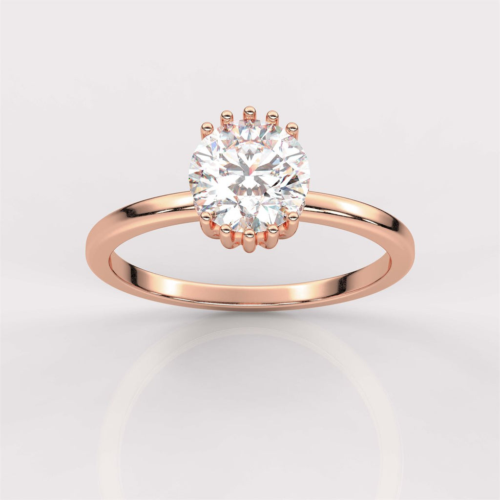 Diamond Hidden Halo Engagement Ring with IGI Certified Lab Grown Diamond