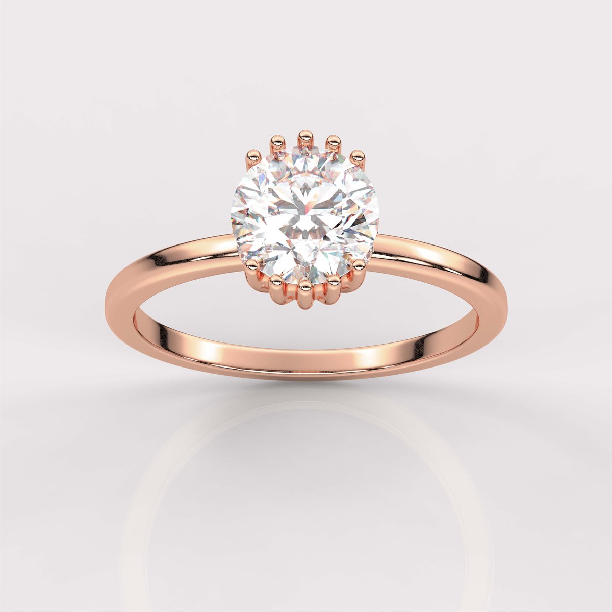 Diamond Hidden Halo Engagement Ring with IGI Certified Lab Grown Diamond