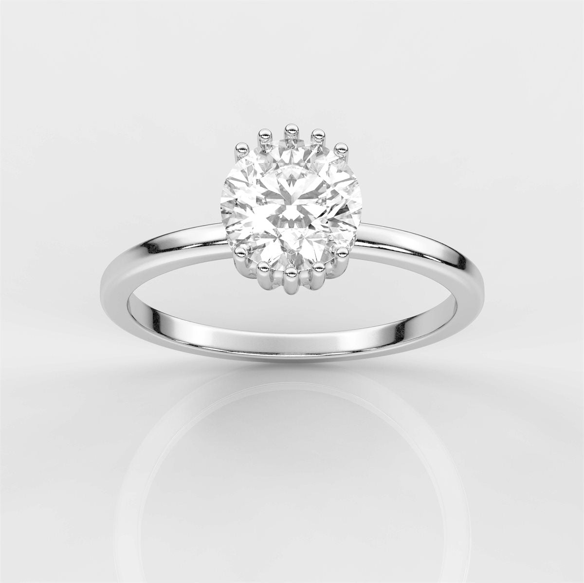 Diamond Hidden Halo Engagement Ring with IGI Certified Lab Grown Diamond