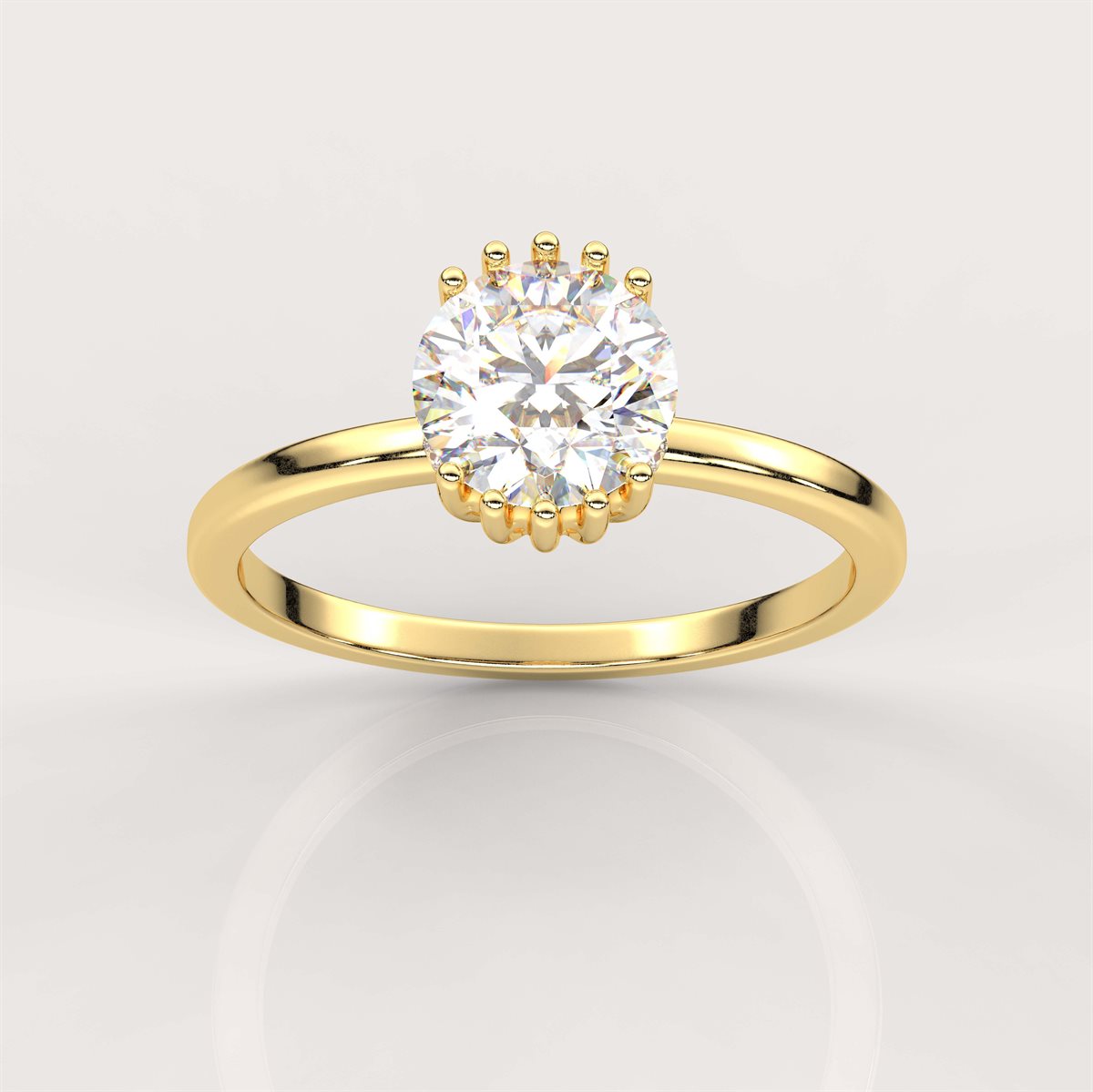 Diamond Hidden Halo Engagement Ring with IGI Certified Lab Grown Diamond