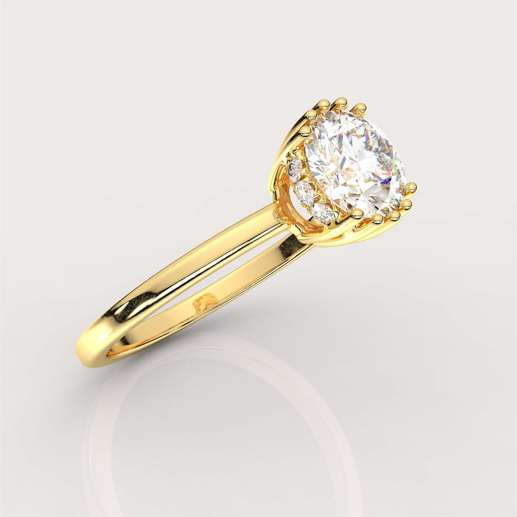 Diamond Hidden Halo Engagement Ring with IGI Certified Lab Grown Diamond