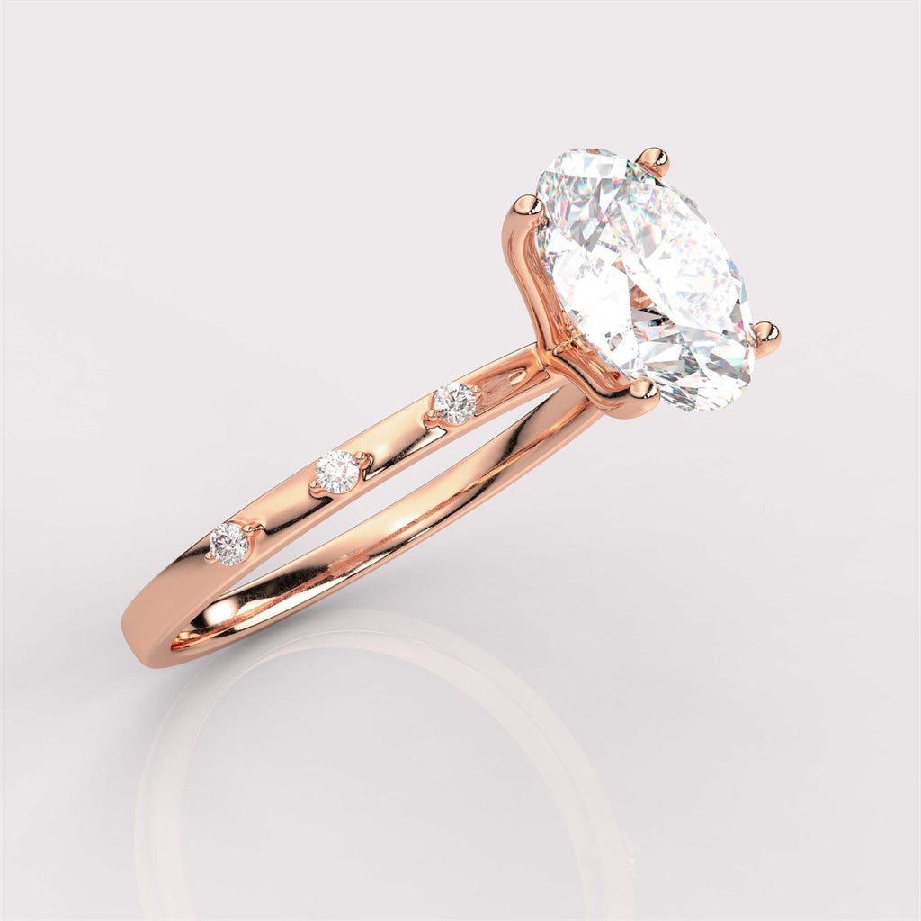Elegantly Simple Diamond Engagement Ring with IGI Certified Lab Grown Diamond