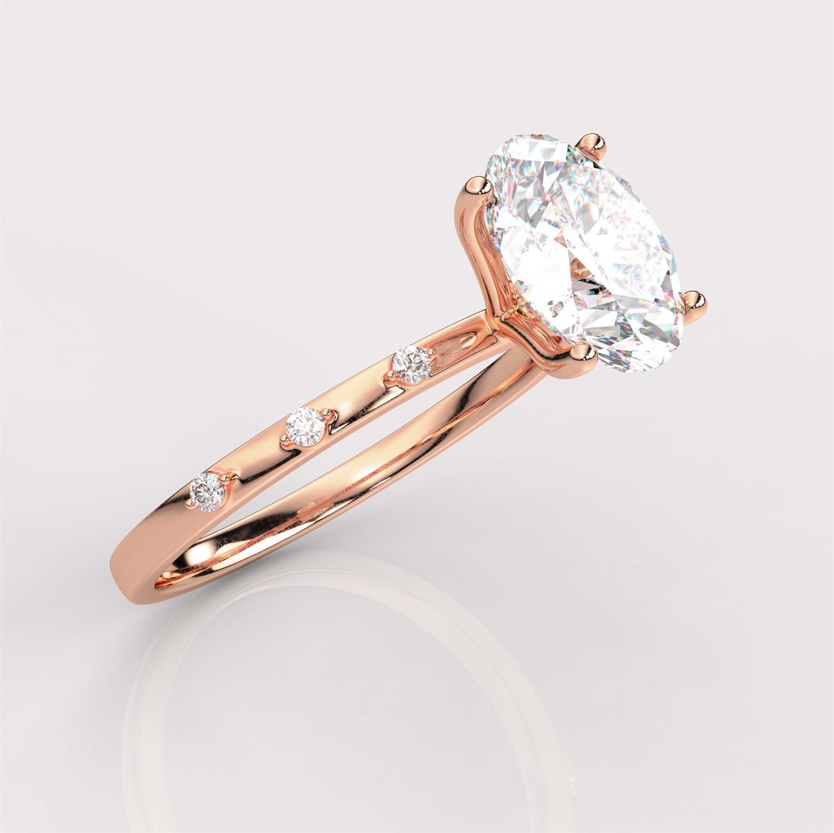 Elegantly Simple Diamond Engagement Ring with IGI Certified Lab Grown Diamond