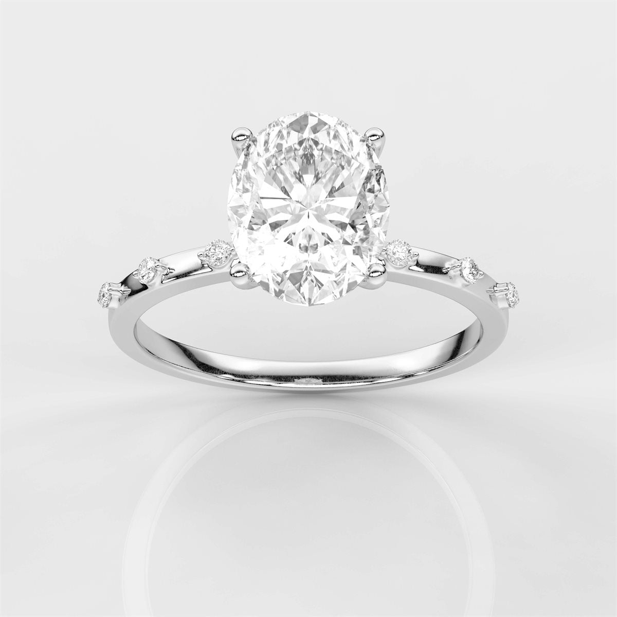 Elegantly Simple Diamond Engagement Ring with IGI Certified Lab Grown Diamond