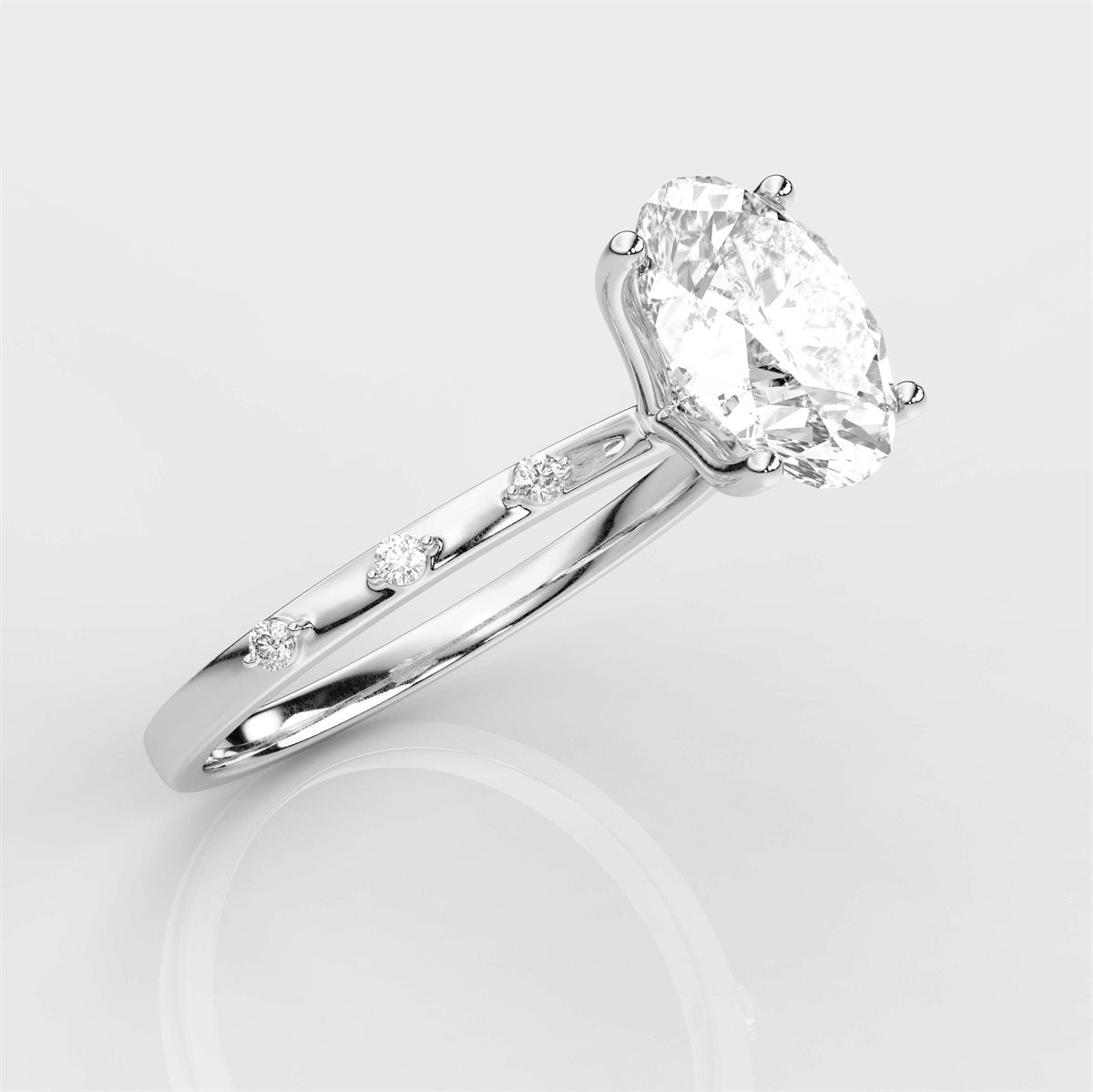 Elegantly Simple Diamond Engagement Ring with IGI Certified Lab Grown Diamond
