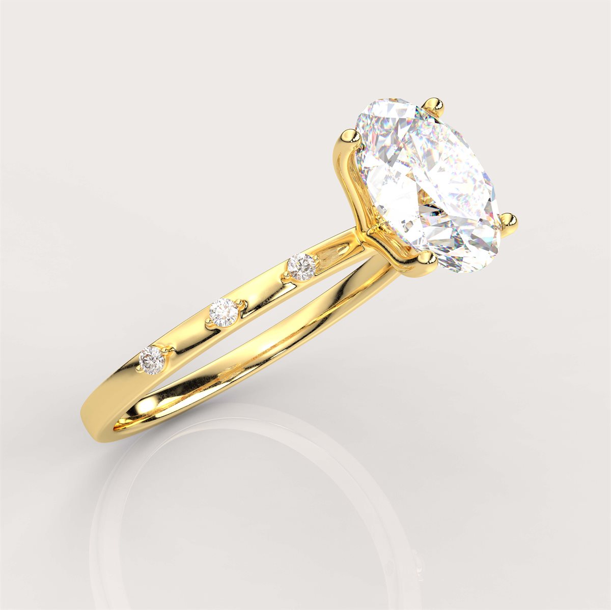 Elegantly Simple Diamond Engagement Ring with IGI Certified Lab Grown Diamond