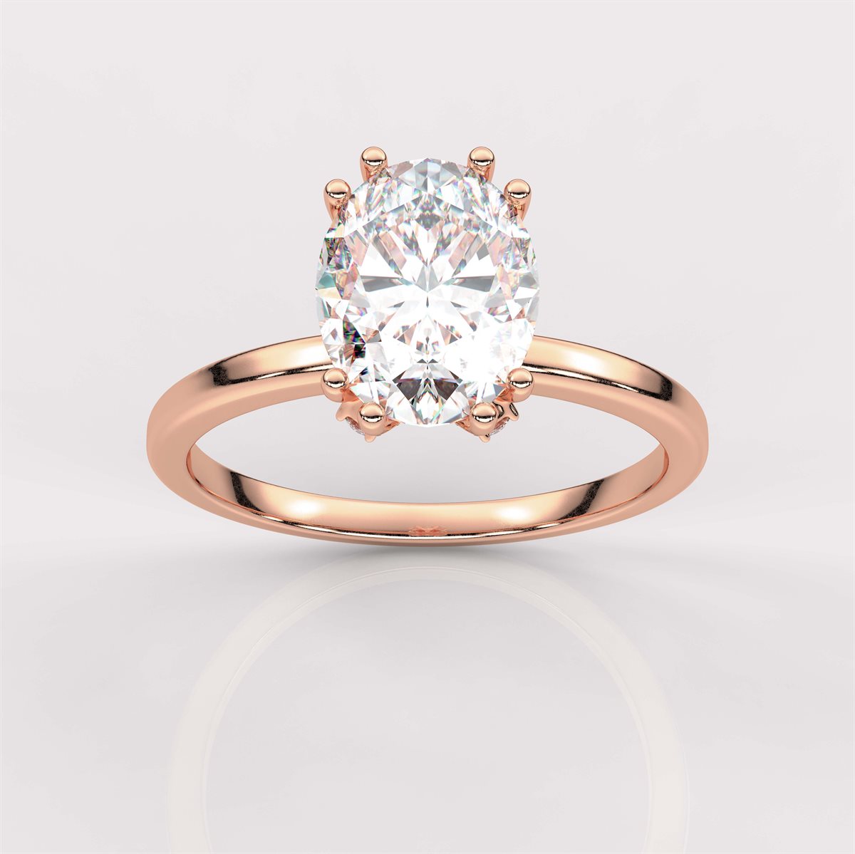Diamond Side Accents Engagement Ring with IGI Certified Lab Grown Diamond
