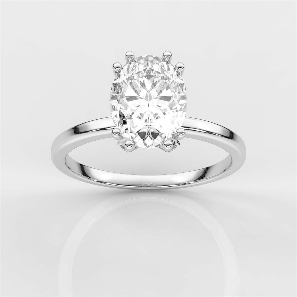 Diamond Side Accents Engagement Ring with IGI Certified Lab Grown Diamond
