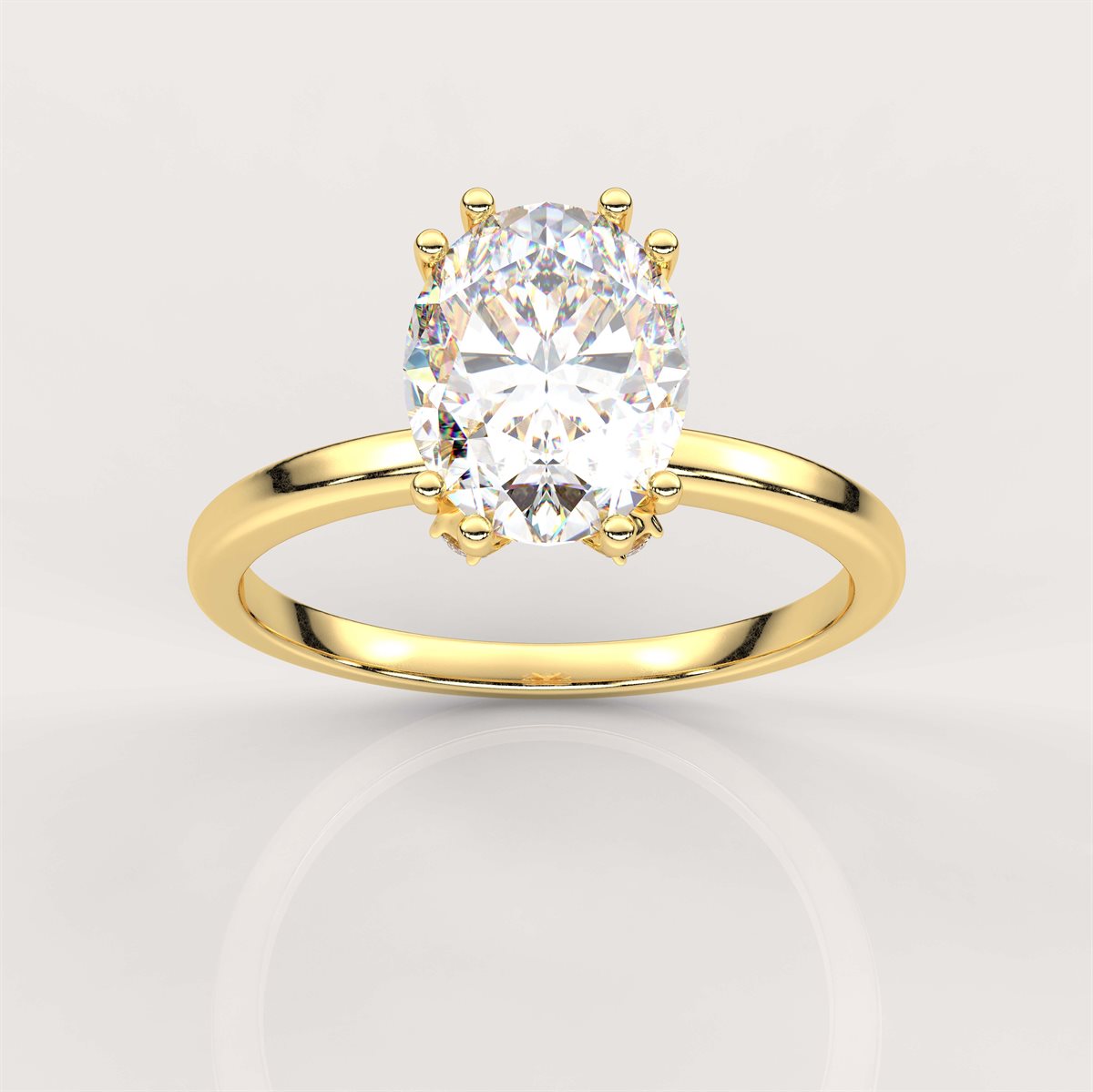 Diamond Side Accents Engagement Ring with IGI Certified Lab Grown Diamond