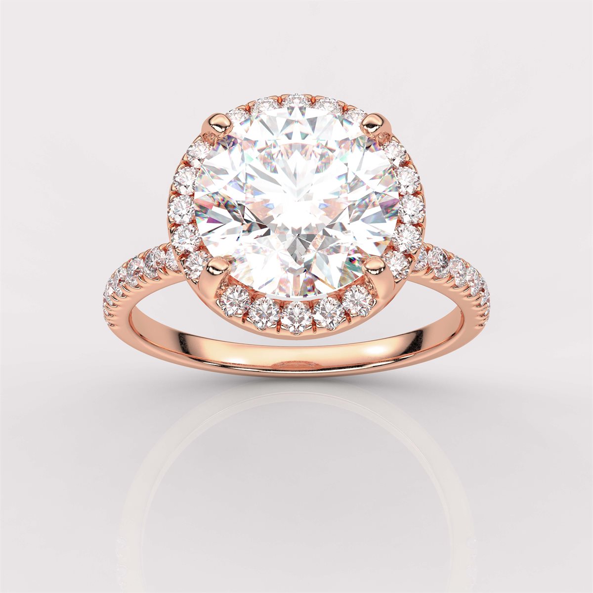 Elysian Circle Diamond Engagement Ring with IGI Certified Lab Grown Diamond