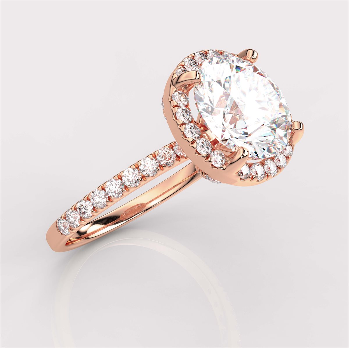 Elysian Circle Diamond Engagement Ring with IGI Certified Lab Grown Diamond
