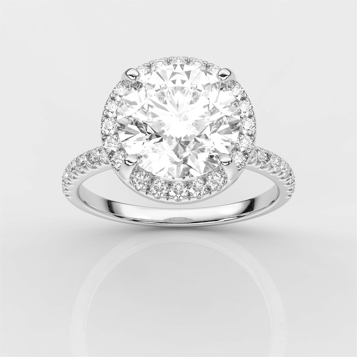 Elysian Circle Diamond Engagement Ring with IGI Certified Lab Grown Diamond
