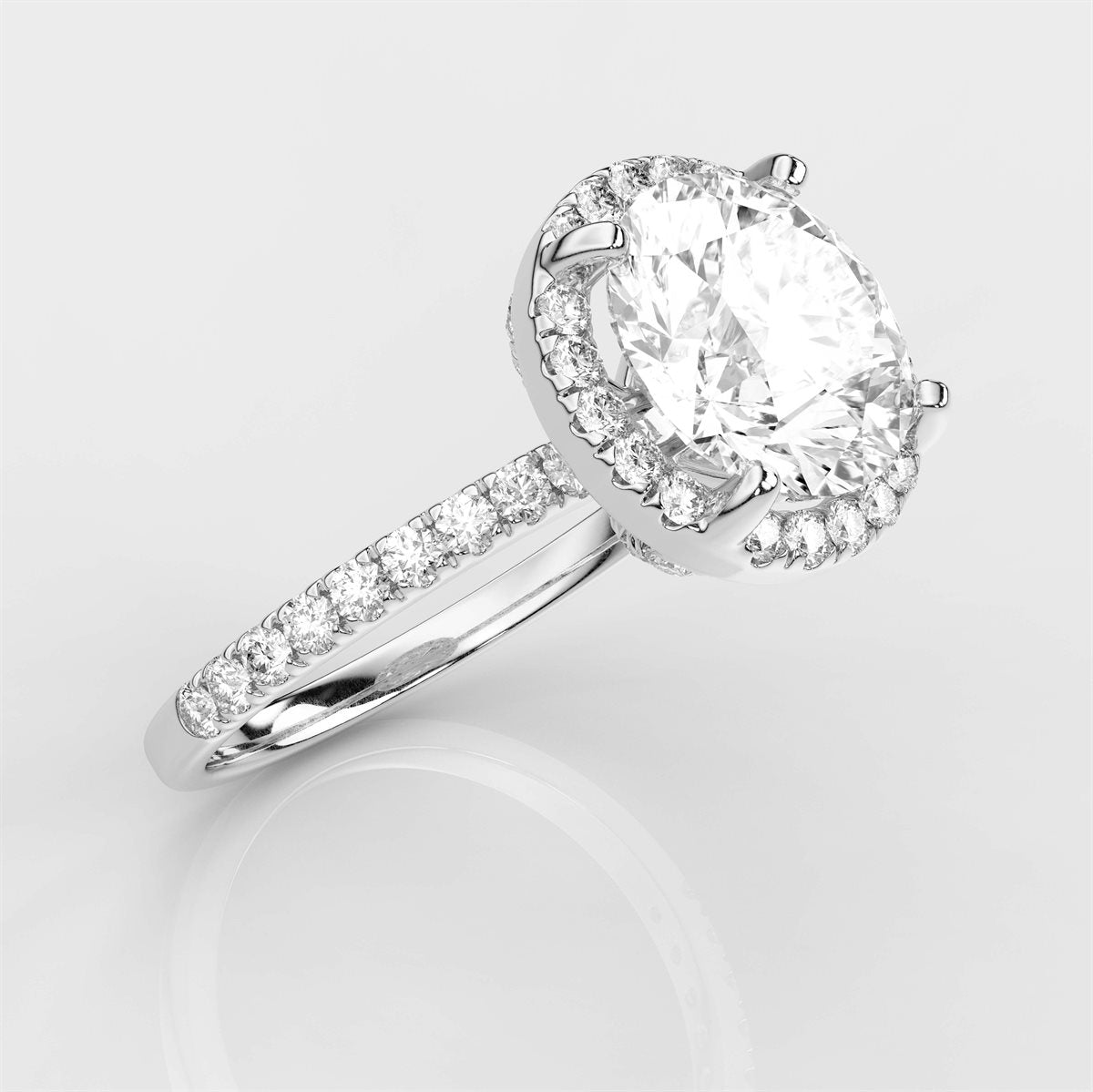 Elysian Circle Diamond Engagement Ring with IGI Certified Lab Grown Diamond