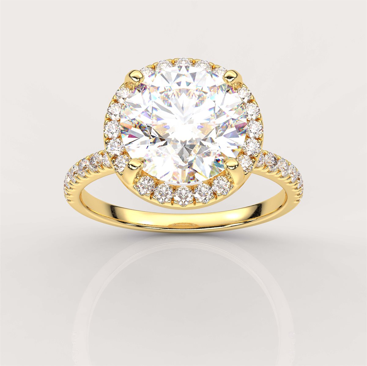 Elysian Circle Diamond Engagement Ring with IGI Certified Lab Grown Diamond