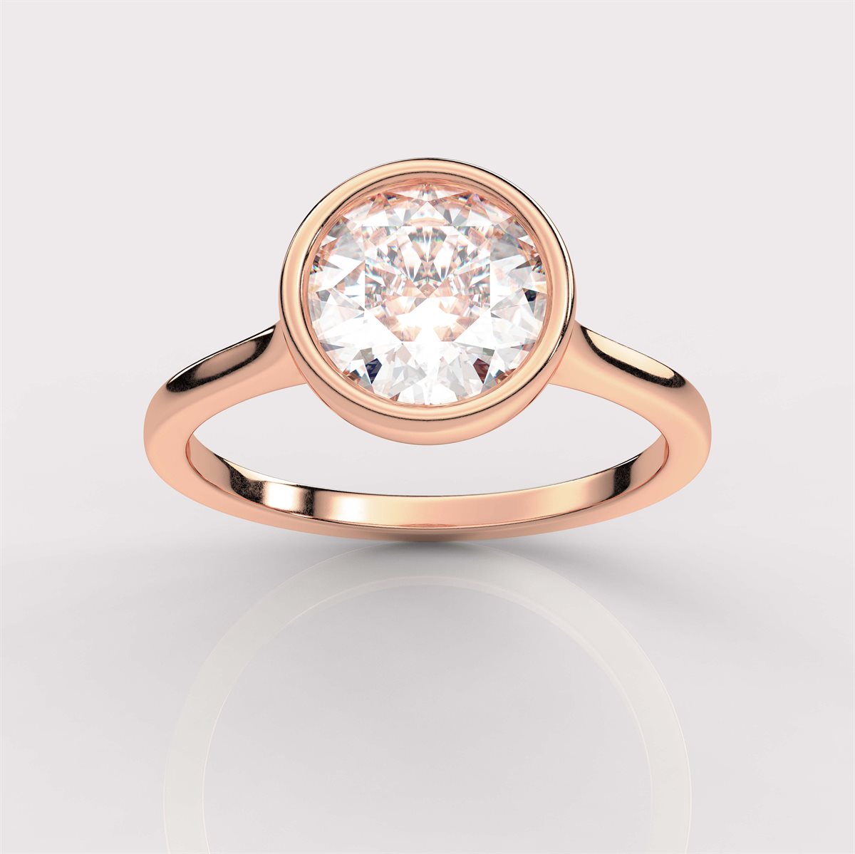 Dainty Bezel Engagement Ring with IGI Certified Lab Grown Diamond