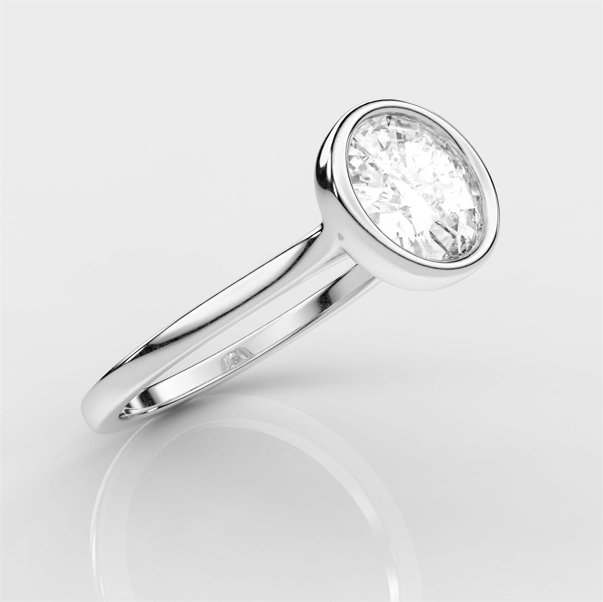 Dainty Bezel Engagement Ring with IGI Certified Lab Grown Diamond