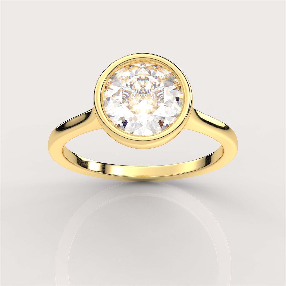 Dainty Bezel Engagement Ring with IGI Certified Lab Grown Diamond