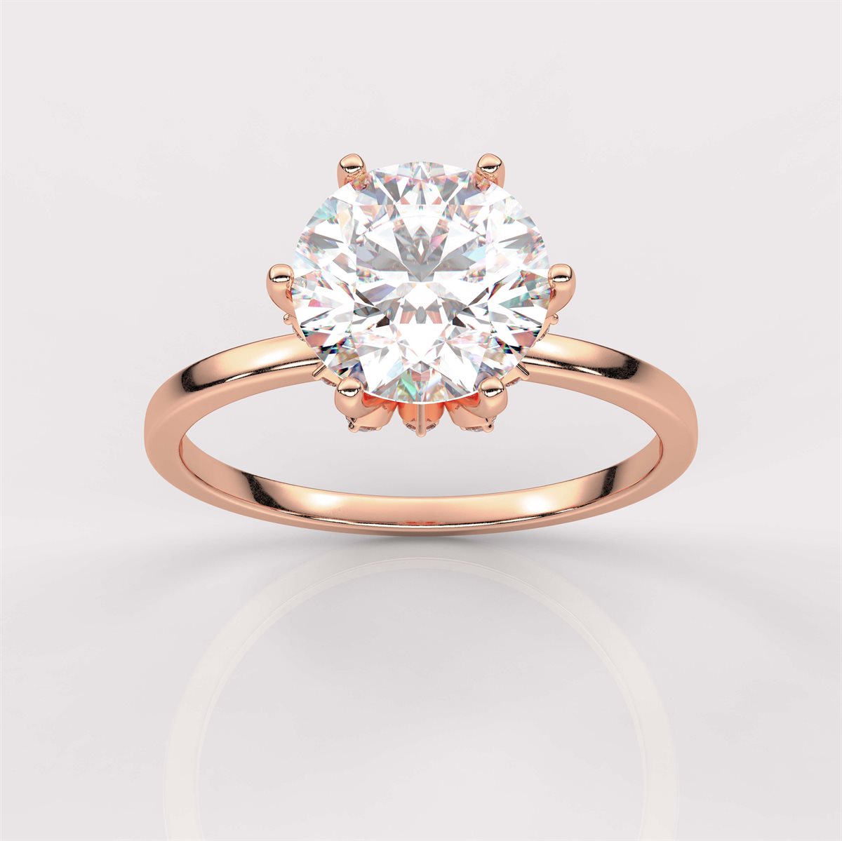 Six-Prong Diamond Engagement Ring with IGI Certified Lab Grown Diamond