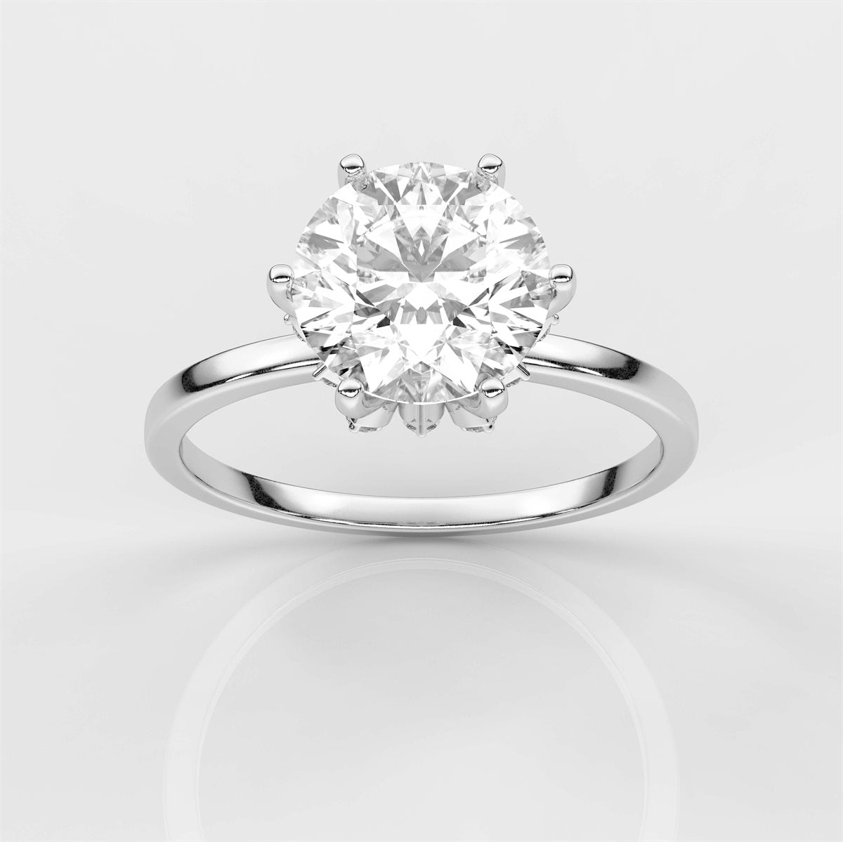Six-Prong Diamond Engagement Ring with IGI Certified Lab Grown Diamond
