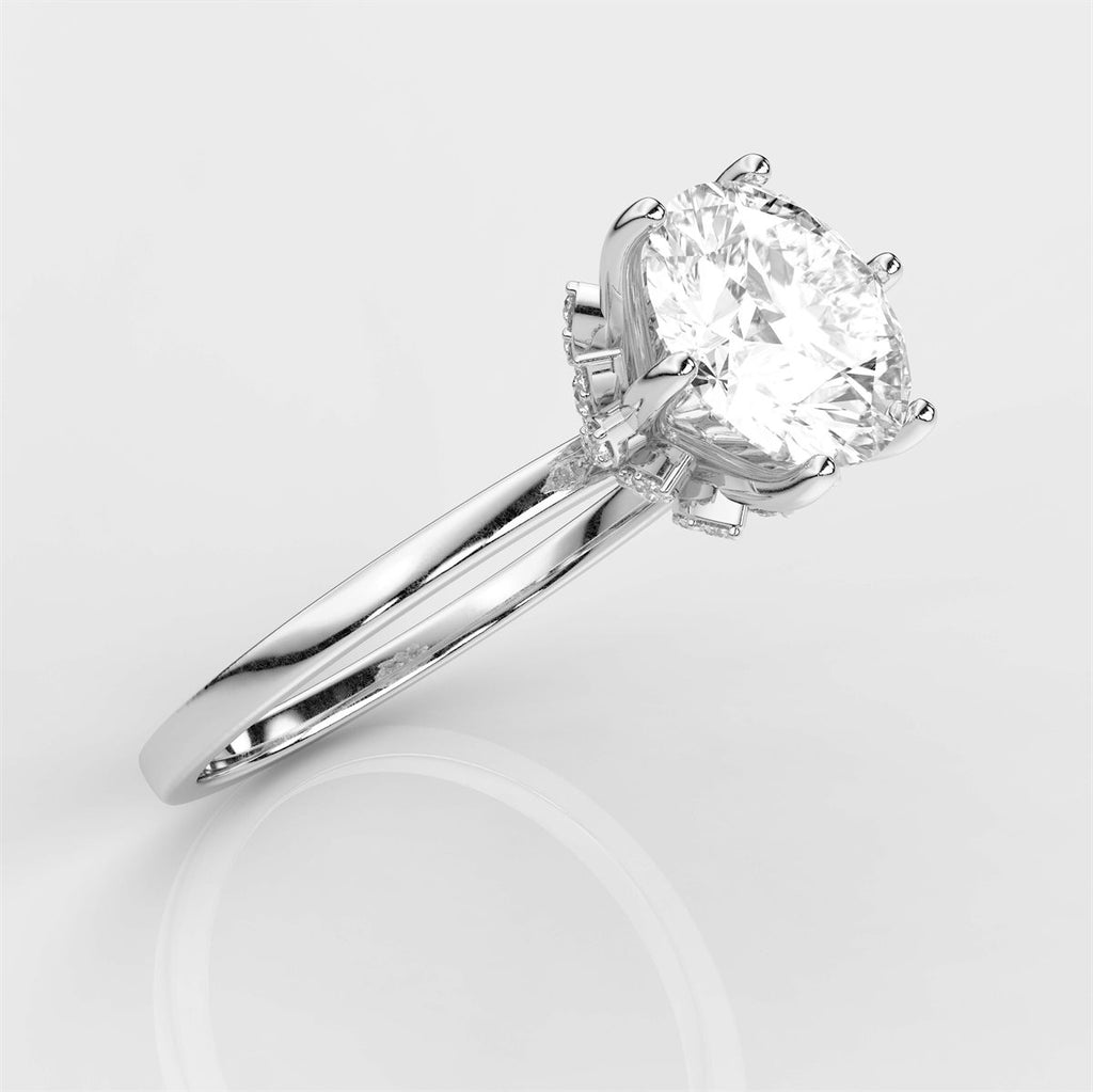 Six-Prong Diamond Engagement Ring with IGI Certified Lab Grown Diamond