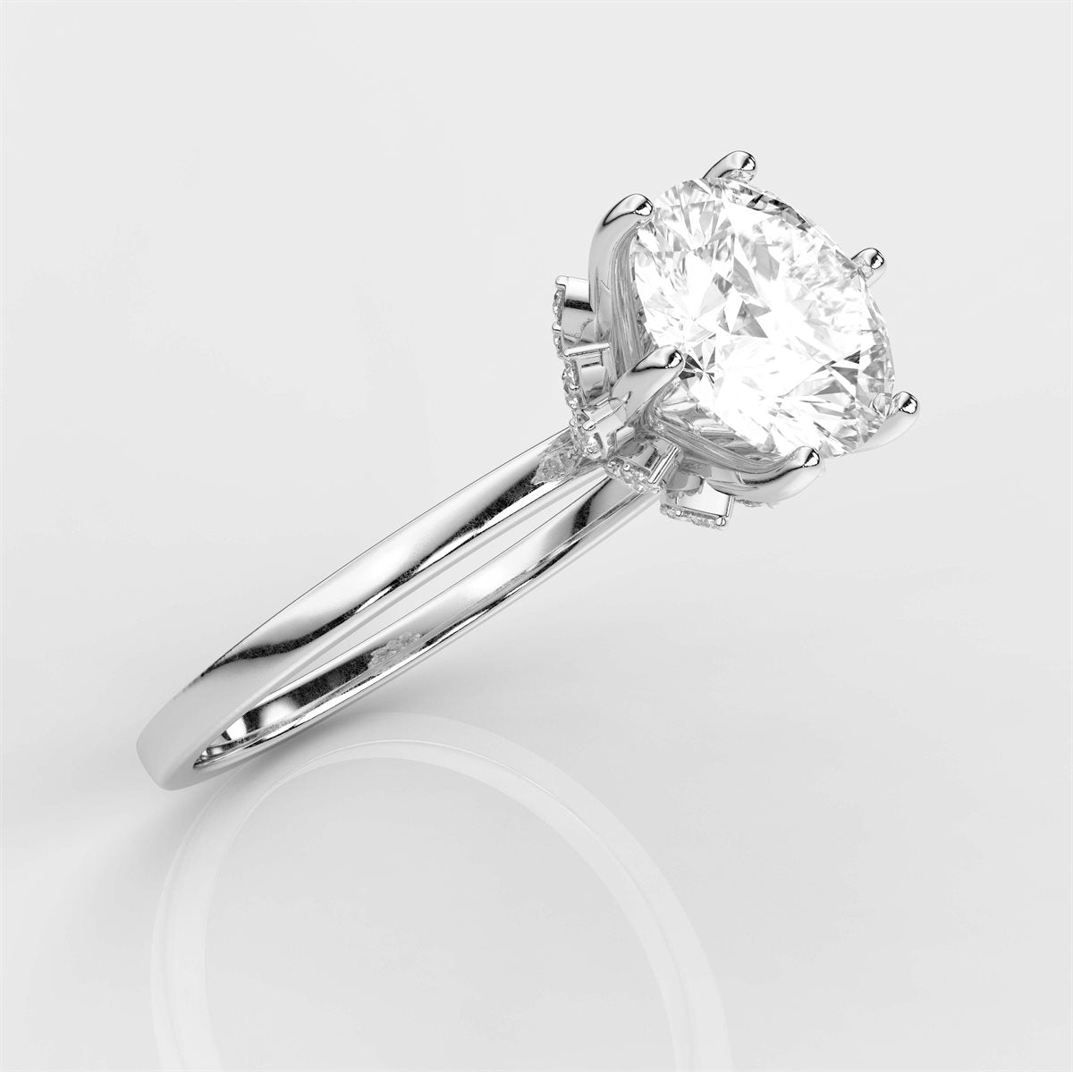 Six-Prong Diamond Engagement Ring with IGI Certified Lab Grown Diamond
