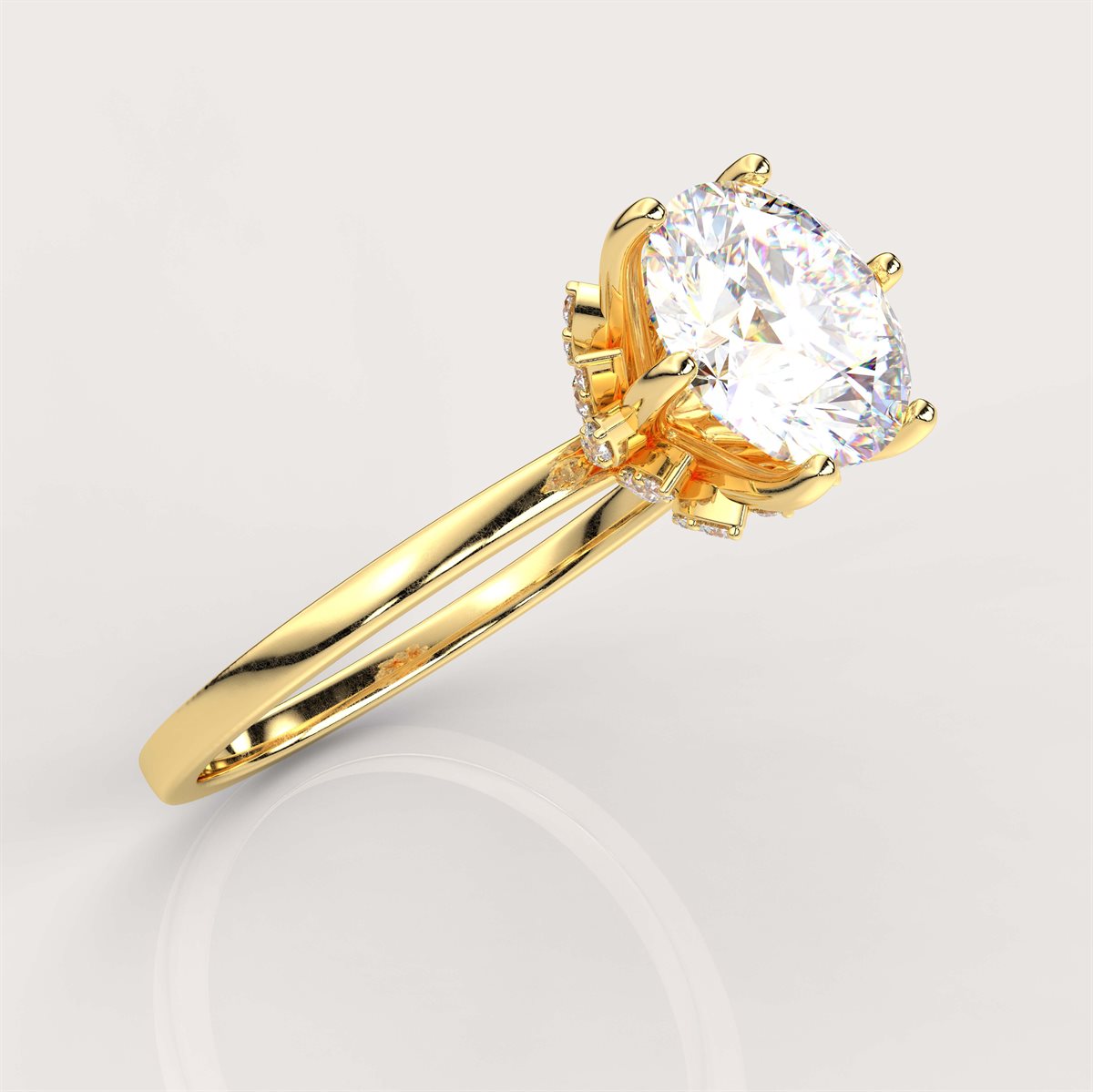 Six-Prong Diamond Engagement Ring with IGI Certified Lab Grown Diamond