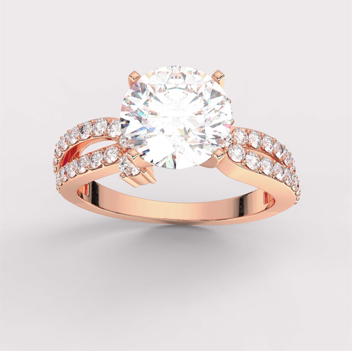 Diamond Dainty  Bow Engagement Ring with IGI Certified Lab Grown Diamond
