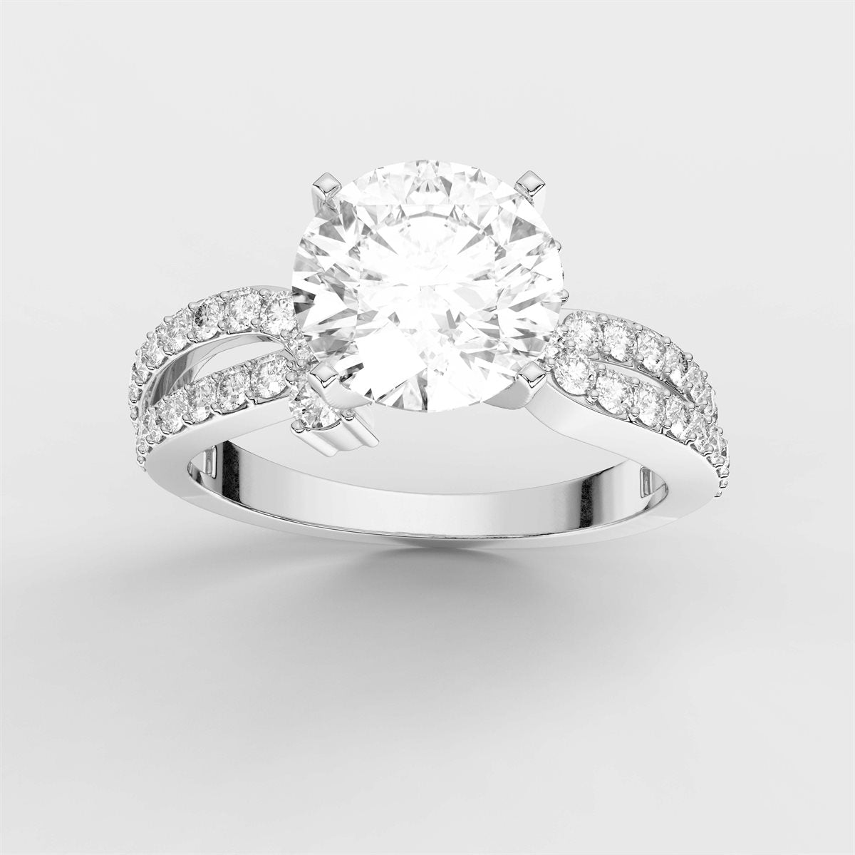 Diamond Dainty  Bow Engagement Ring with IGI Certified Lab Grown Diamond