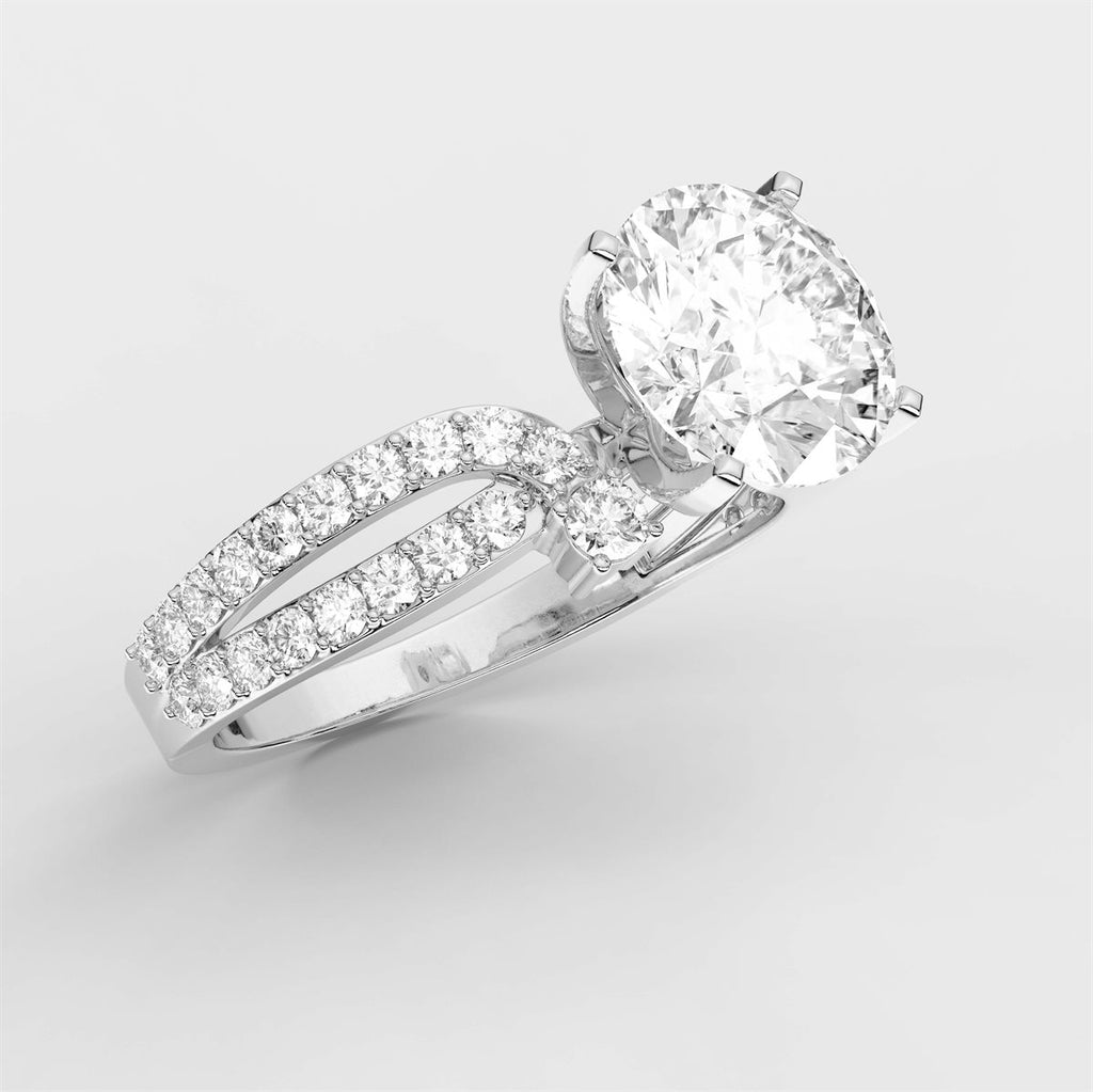Diamond Dainty  Bow Engagement Ring with IGI Certified Lab Grown Diamond