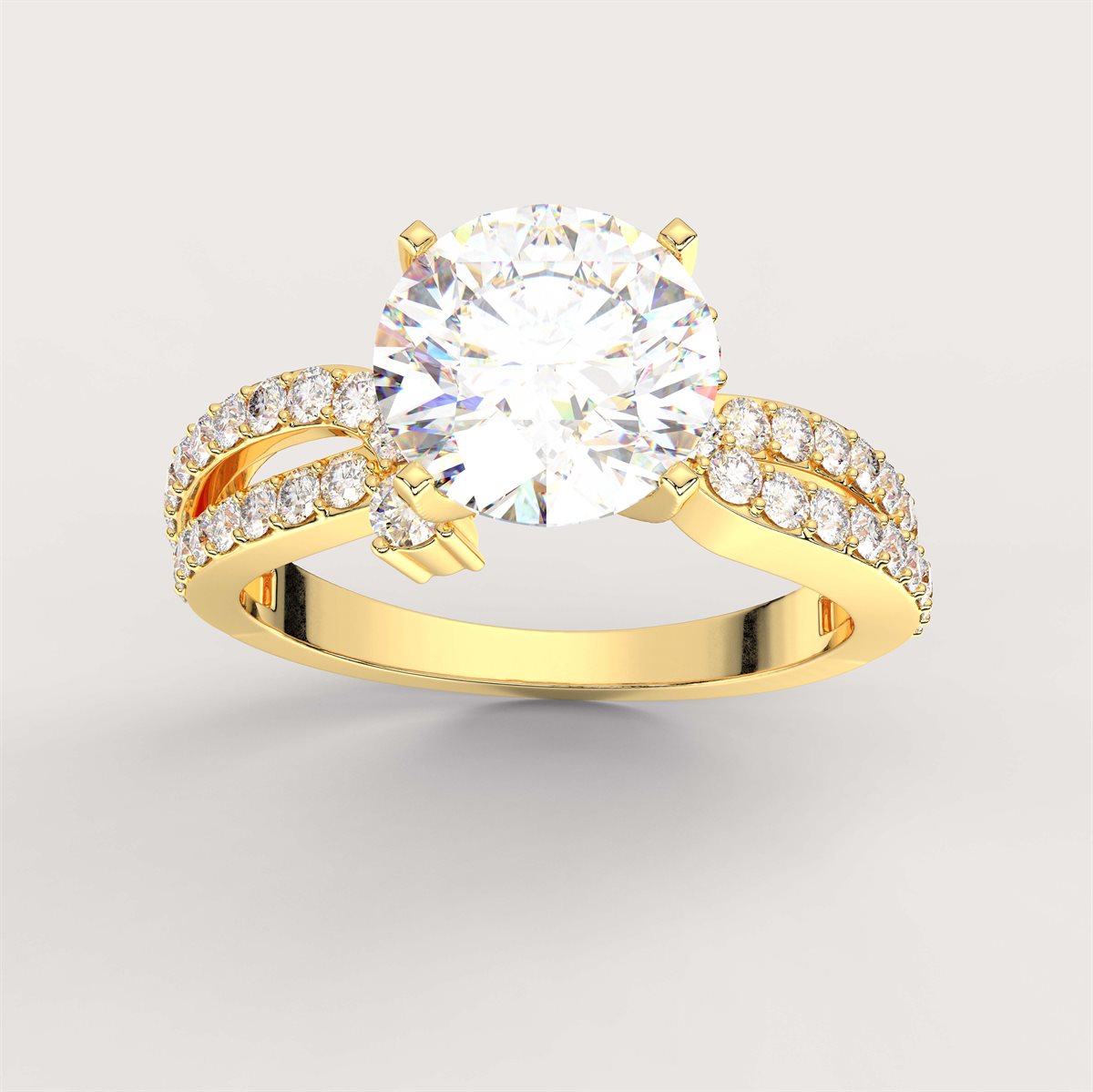 Diamond Dainty  Bow Engagement Ring with IGI Certified Lab Grown Diamond