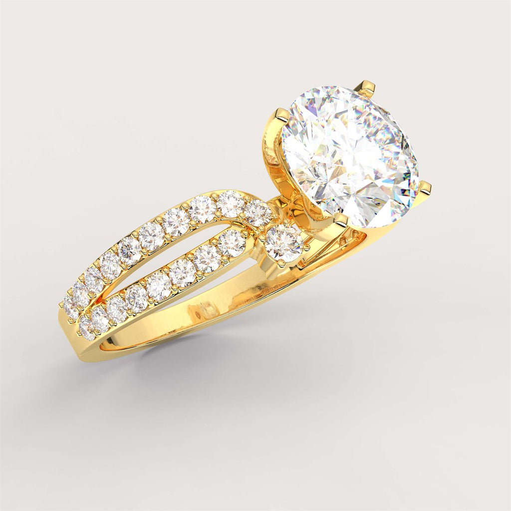 Diamond Dainty  Bow Engagement Ring with IGI Certified Lab Grown Diamond