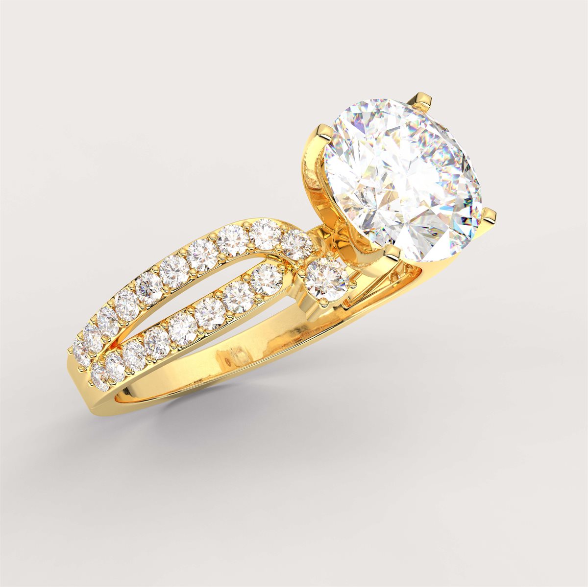 Diamond Dainty  Bow Engagement Ring with IGI Certified Lab Grown Diamond