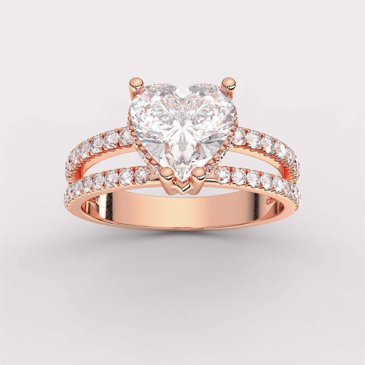 Diamond Engagement Ring with Split Shank with IGI Certified Lab Grown Diamond