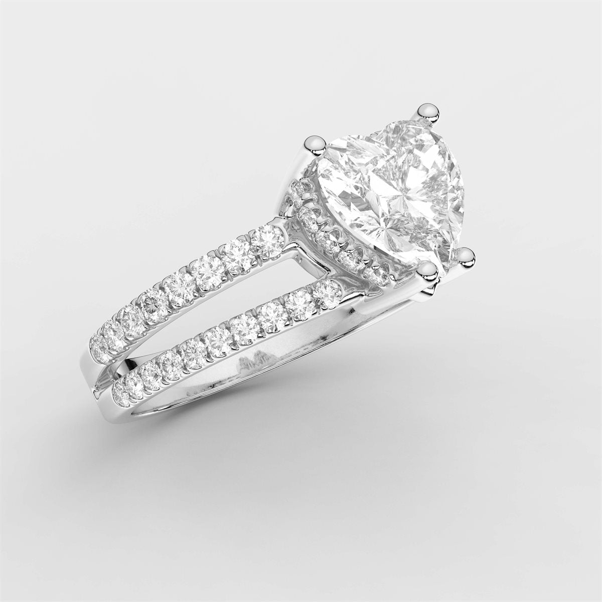 Diamond Engagement Ring with Split Shank with IGI Certified Lab Grown Diamond