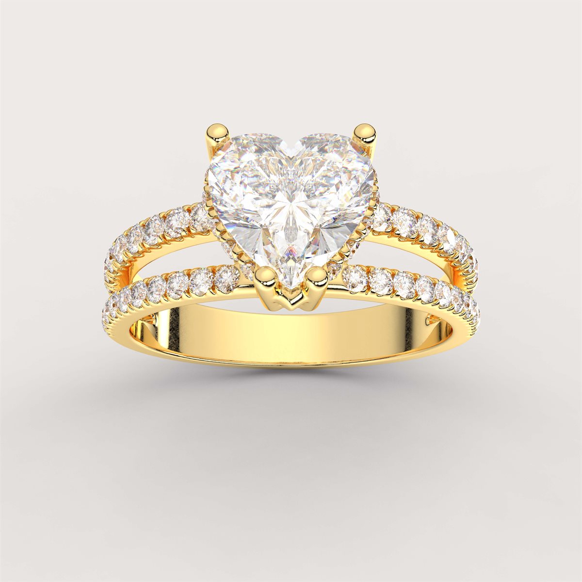 Diamond Engagement Ring with Split Shank with IGI Certified Lab Grown Diamond