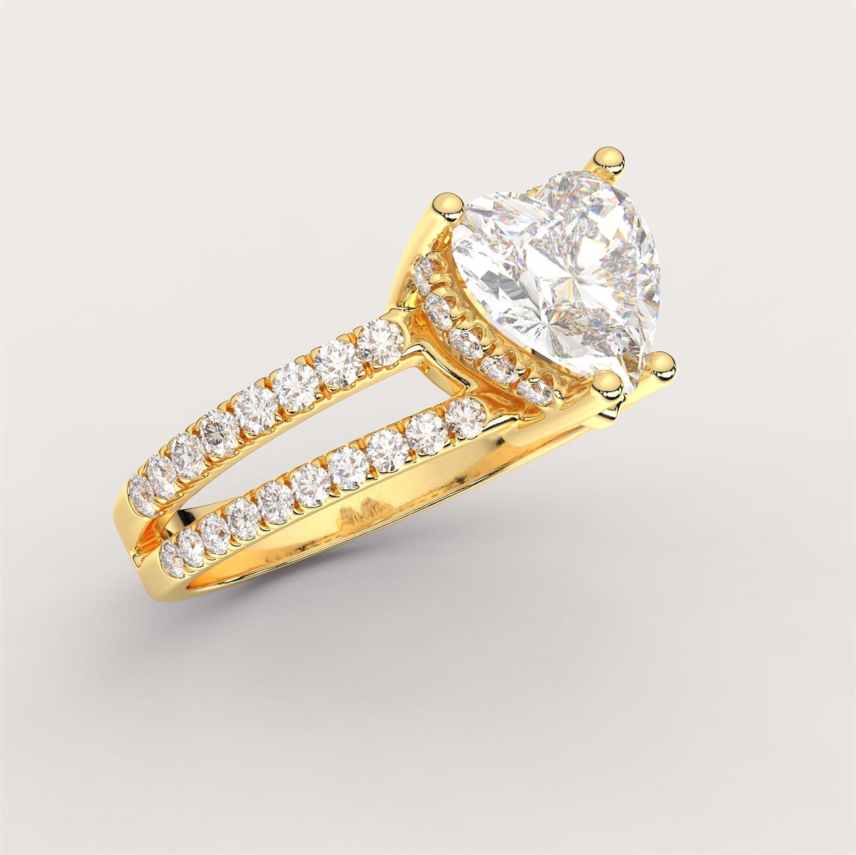 Diamond Engagement Ring with Split Shank with IGI Certified Lab Grown Diamond