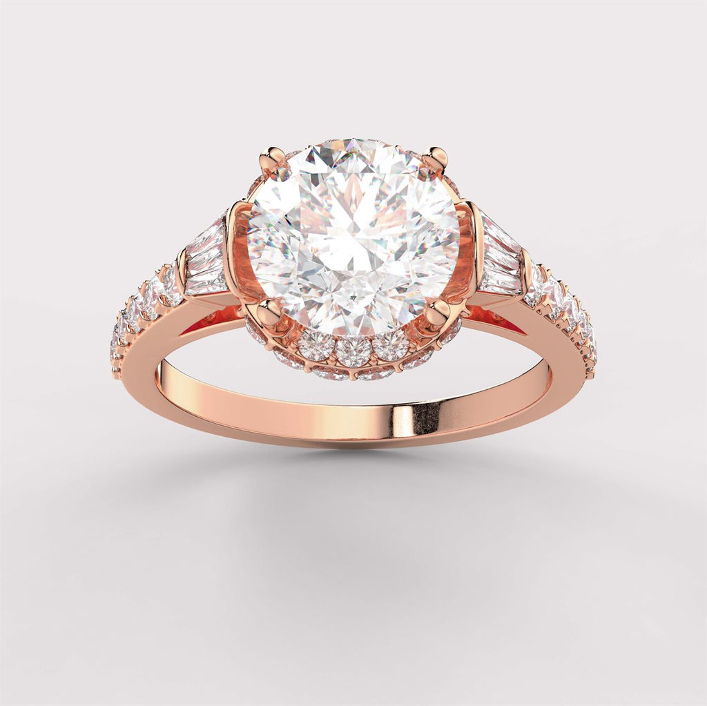 The Diamond Engagement Ring with a diverse shape stone shank with IGI Certified Lab Grown Diamond