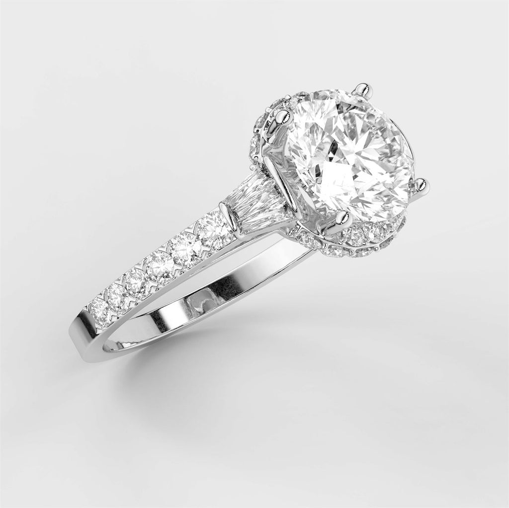 The Diamond Engagement Ring with a diverse shape stone shank with IGI Certified Lab Grown Diamond