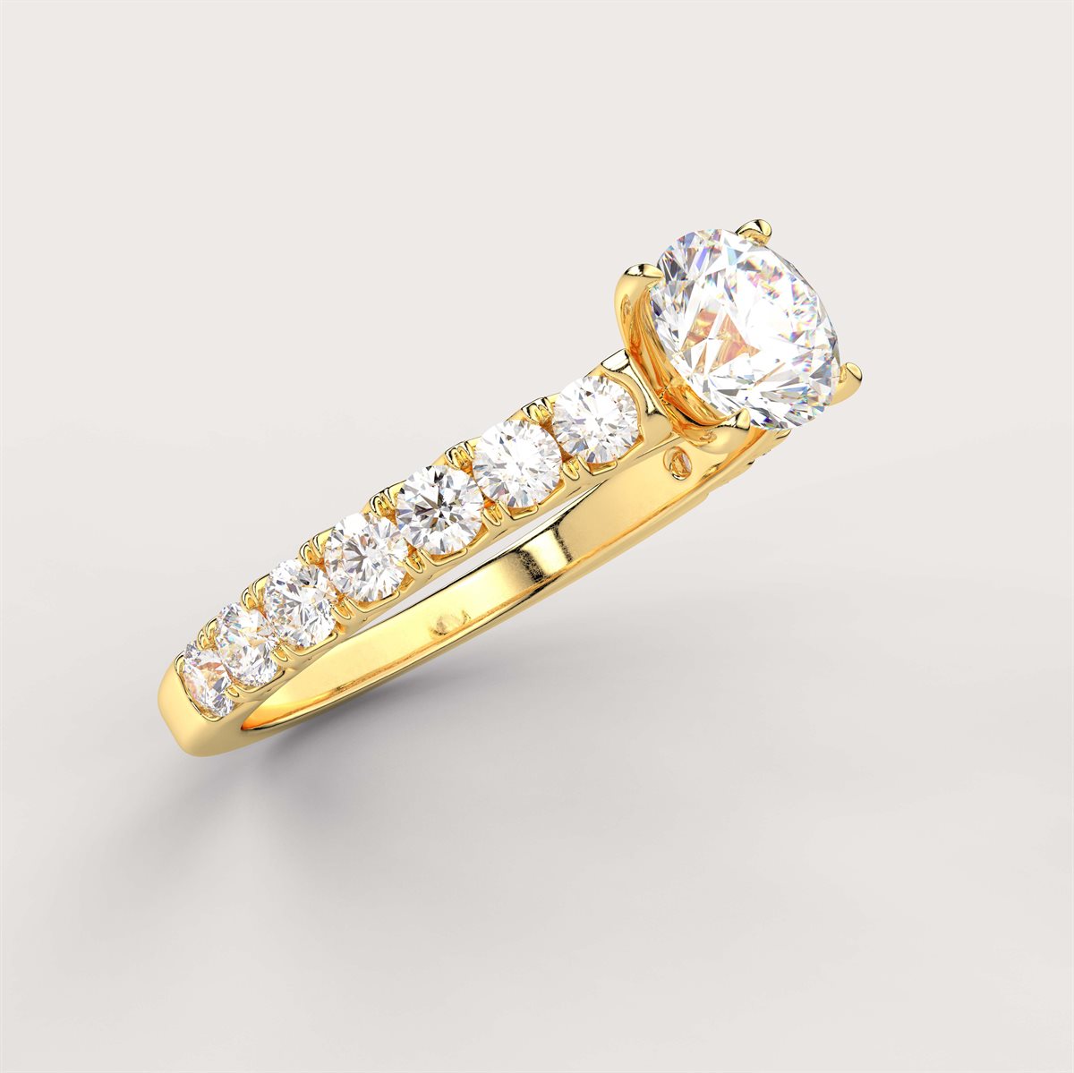 Diamond Royal  Engagement Ring with IGI Certified Lab Grown Diamond