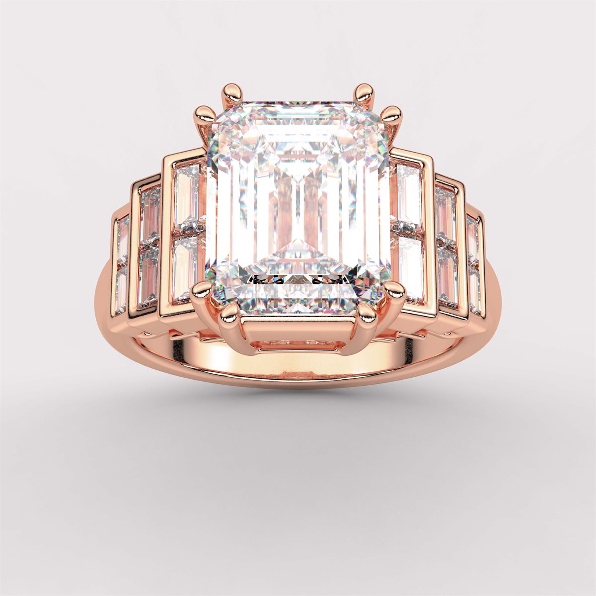 Diamond Double Prong Engagement Ring with IGI Certified Lab Grown Diamond