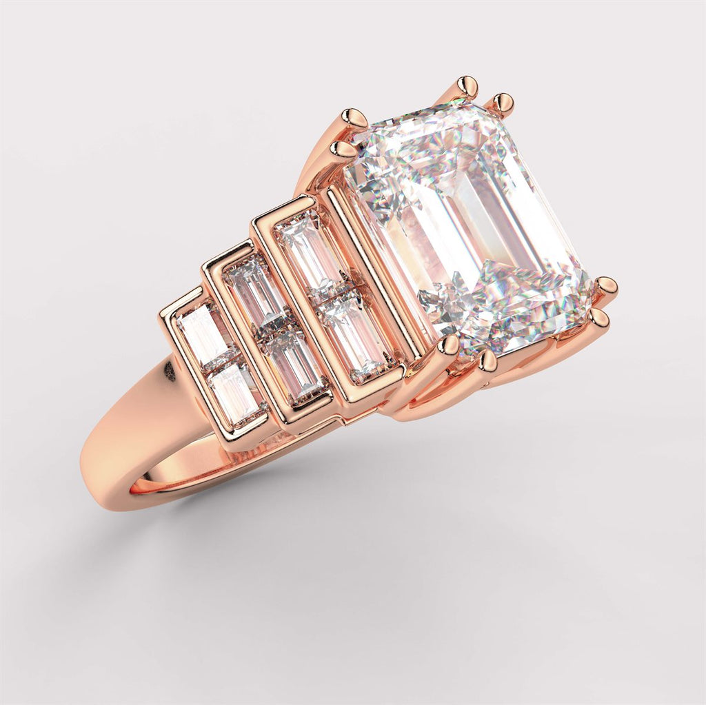 Diamond Double Prong Engagement Ring with IGI Certified Lab Grown Diamond