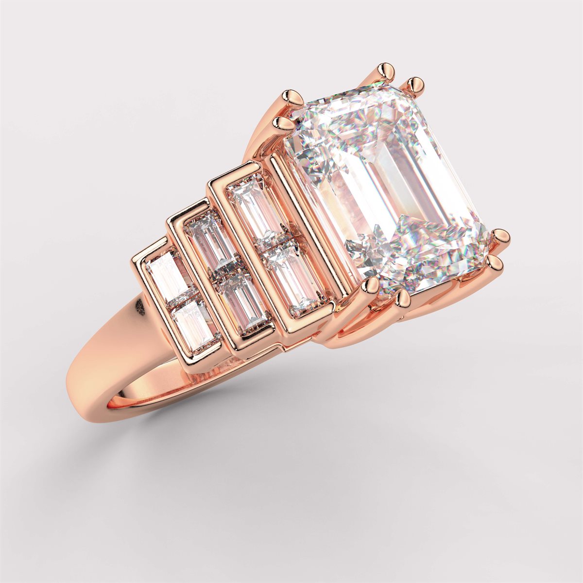 Diamond Double Prong Engagement Ring with IGI Certified Lab Grown Diamond
