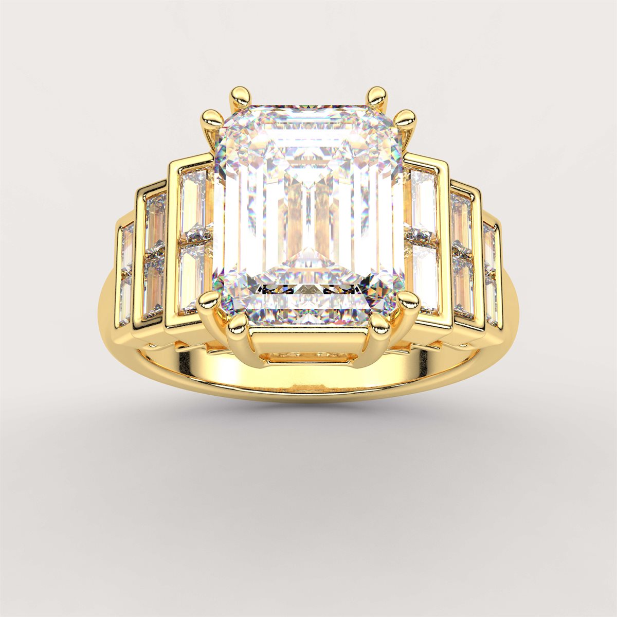 Diamond Double Prong Engagement Ring with IGI Certified Lab Grown Diamond