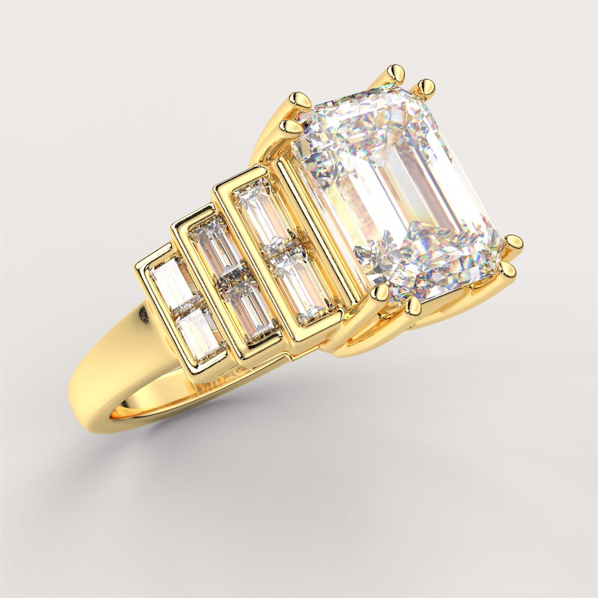 Diamond Double Prong Engagement Ring with IGI Certified Lab Grown Diamond